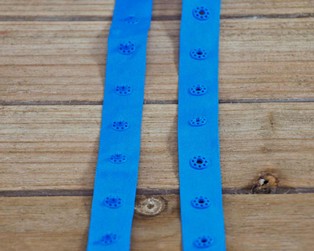 Druckerband 25 mm Knopfabstand (Snapply) blau